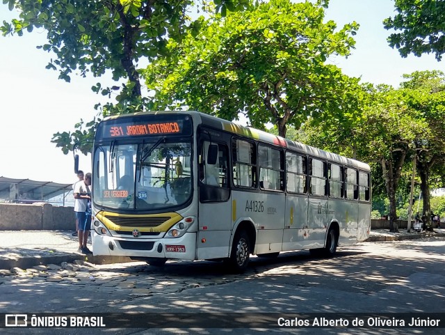 Real Auto Ônibus A41326 na cidade de Rio de Janeiro, Rio de Janeiro, Brasil, por Carlos Alberto de Oliveira Júnior. ID da foto: 6613045.