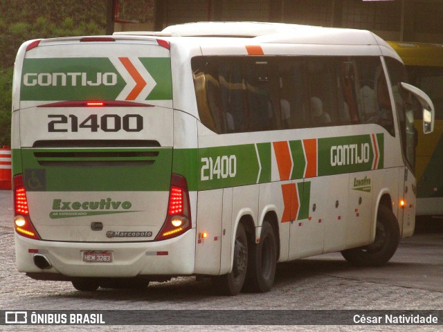 Empresa Gontijo de Transportes 21400 na cidade de João Monlevade, Minas Gerais, Brasil, por César Natividade. Número da foto: #6613695.