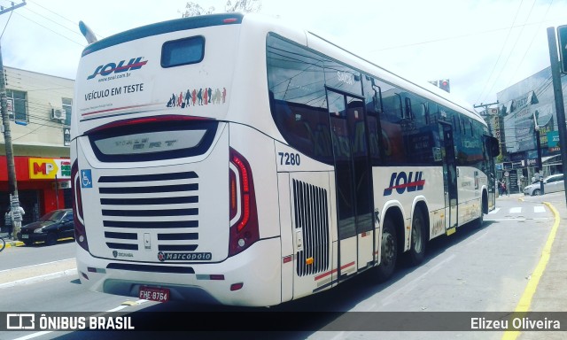 SOUL - Sociedade de Ônibus União Ltda. 7280 na cidade de Alvorada, Rio Grande do Sul, Brasil, por Elizeu Oliveira. Número da foto: #6613239.