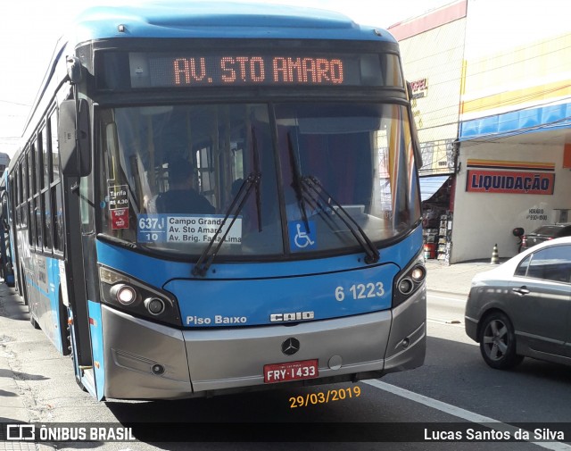 Viação Cidade Dutra 6 1223 na cidade de São Paulo, São Paulo, Brasil, por Lucas Santos da Silva. ID da foto: 6612134.