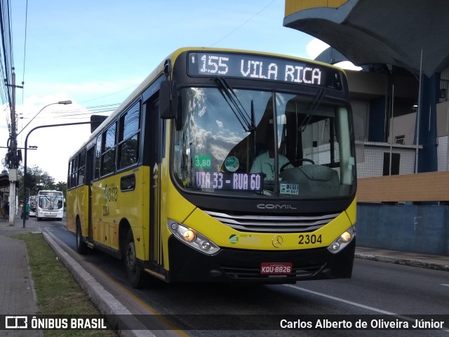 Viação Elite 2304 na cidade de Volta Redonda, Rio de Janeiro, Brasil, por Carlos Alberto de Oliveira Júnior. ID da foto: 6613025.