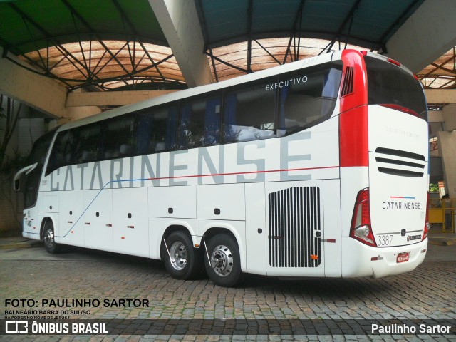 Auto Viação Catarinense 3387 na cidade de Joinville, Santa Catarina, Brasil, por Paulinho Sartor. Número da foto: #6638913.