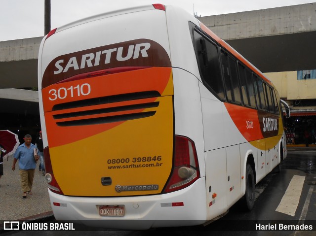 Saritur - Santa Rita Transporte Urbano e Rodoviário 30110 na cidade de Belo Horizonte, Minas Gerais, Brasil, por Hariel Bernades. Número da foto: #6639927.