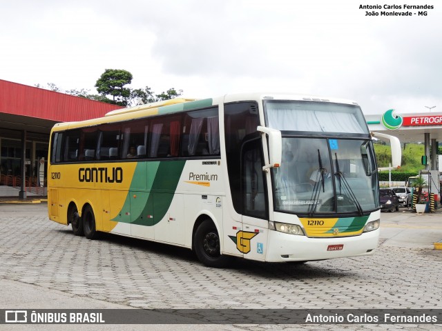 Empresa Gontijo de Transportes 12110 na cidade de João Monlevade, Minas Gerais, Brasil, por Antonio Carlos Fernandes. Número da foto: #6638803.