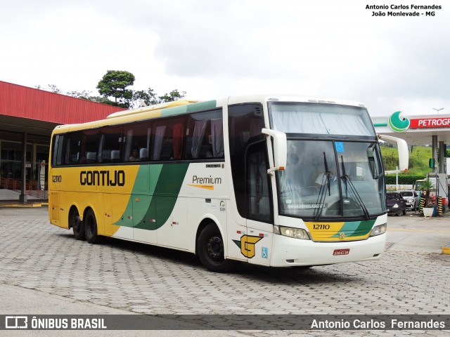 Empresa Gontijo de Transportes 12110 na cidade de João Monlevade, Minas Gerais, Brasil, por Antonio Carlos Fernandes. ID da foto: 6638803.