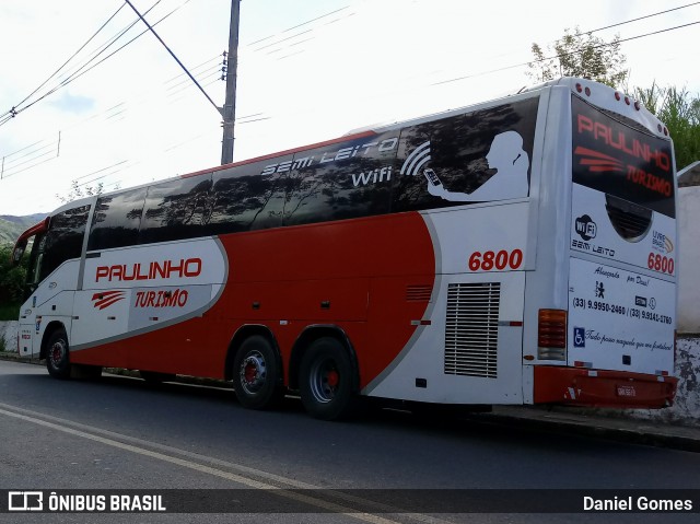 Paulinho Turismo 6800 na cidade de Ouro Preto, Minas Gerais, Brasil, por Daniel Gomes. Número da foto: #6642458.