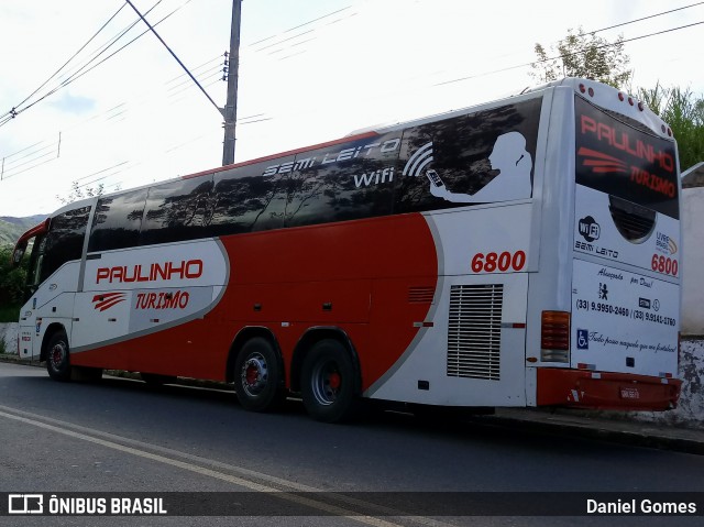 Paulinho Turismo 6800 na cidade de Ouro Preto, Minas Gerais, Brasil, por Daniel Gomes. ID da foto: 6642458.