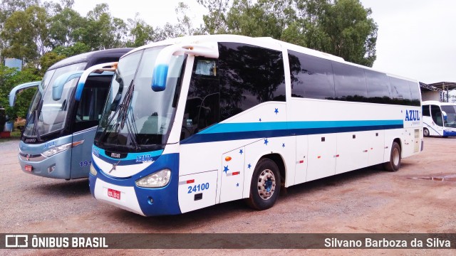 Azul Transportes 24100 na cidade de Cuiabá, Mato Grosso, Brasil, por Silvano Barboza da Silva. ID da foto: 6641059.