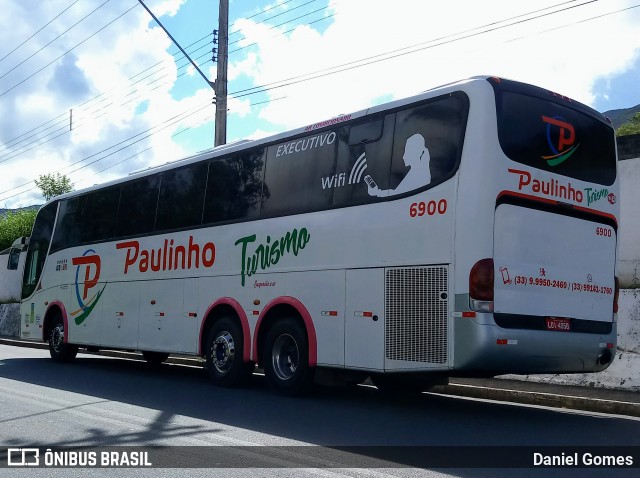 Paulinho Turismo 6900 na cidade de Ouro Preto, Minas Gerais, Brasil, por Daniel Gomes. ID da foto: 6642481.