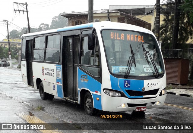 Transwolff Transportes e Turismo 6 6657 na cidade de São Paulo, São Paulo, Brasil, por Lucas Santos da Silva. Número da foto: #6641343.