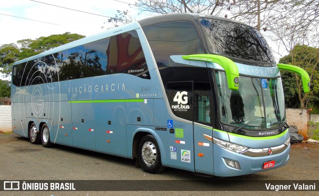 Viação Garcia 8461 na cidade de Foz do Iguaçu, Paraná, Brasil, por Vagner Valani. ID da foto: 6642424.