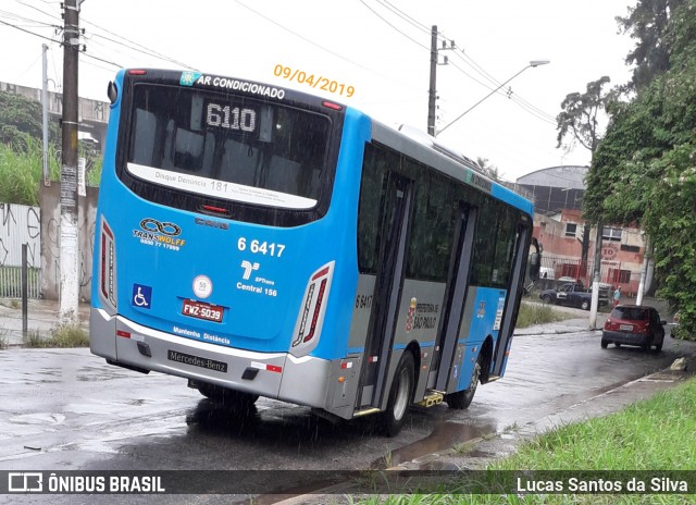 Transwolff Transportes e Turismo 6 6417 na cidade de São Paulo, São Paulo, Brasil, por Lucas Santos da Silva. Número da foto: #6641347.