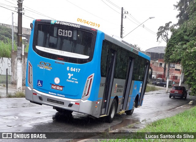 Transwolff Transportes e Turismo 6 6417 na cidade de São Paulo, São Paulo, Brasil, por Lucas Santos da Silva. ID da foto: 6641347.