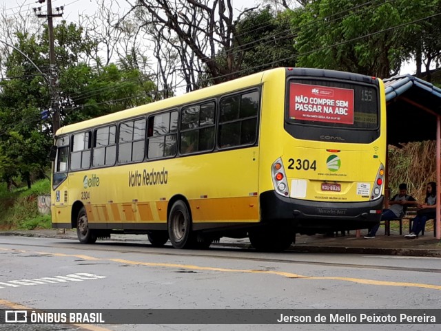 Viação Elite 2304 na cidade de Volta Redonda, Rio de Janeiro, Brasil, por Jerson de Mello Peixoto Pereira. Número da foto: #6641246.