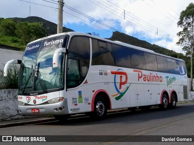 Paulinho Turismo 6900 na cidade de Ouro Preto, Minas Gerais, Brasil, por Daniel Gomes. ID da foto: 6642476.