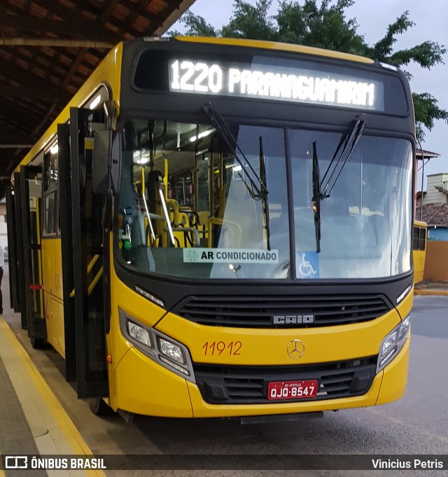 Gidion Transporte e Turismo 11912 na cidade de Joinville, Santa Catarina, Brasil, por Vinicius Petris. ID da foto: 6641256.