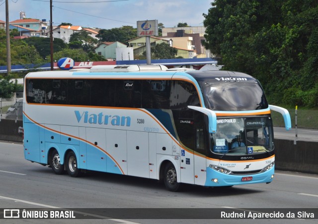 Viatran - Viação TransBrasília 5280 na cidade de Arujá, São Paulo, Brasil, por Rudnei Aparecido da Silva. ID da foto: 6640784.