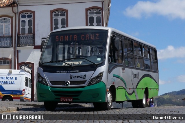 Turin Transportes 3350 na cidade de Ouro Preto, Minas Gerais, Brasil, por Daniel Oliveira. ID da foto: 6644419.