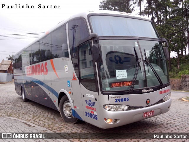 Reunidas Transportes Coletivos 29805 na cidade de Joinville, Santa Catarina, Brasil, por Paulinho Sartor. ID da foto: 6644629.