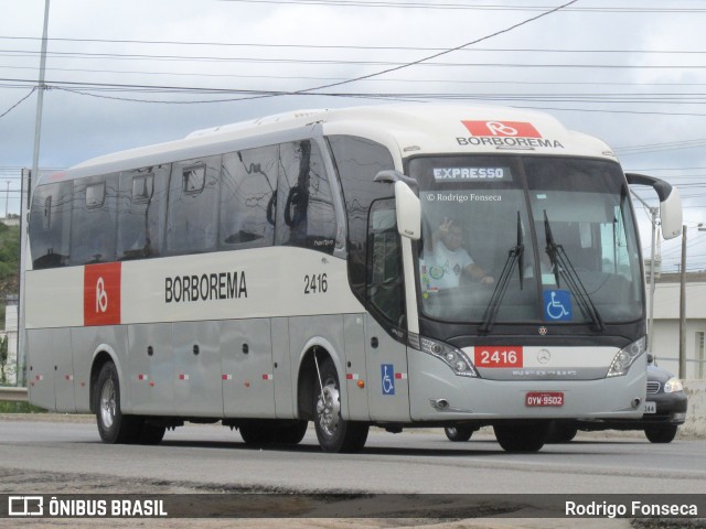 Borborema Imperial Transportes 2416 na cidade de Caruaru, Pernambuco, Brasil, por Rodrigo Fonseca. ID da foto: 6644212.