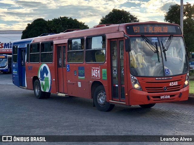 Viação Sorriso de Minas 4548 na cidade de Uberlândia, Minas Gerais, Brasil, por Leandro Alves. ID da foto: 6647558.