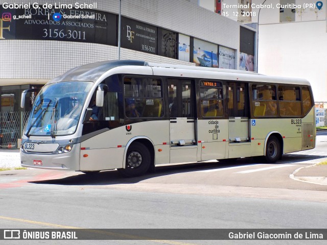 Transporte Coletivo Glória BL323 na cidade de Curitiba, Paraná, Brasil, por Gabriel Giacomin de Lima. ID da foto: 6646980.