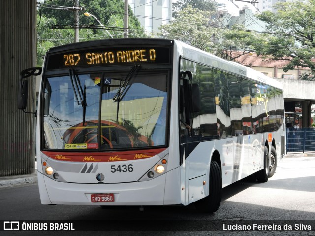 Metra - Sistema Metropolitano de Transporte 5436 na cidade de Santo André, São Paulo, Brasil, por Luciano Ferreira da Silva. ID da foto: 6648072.