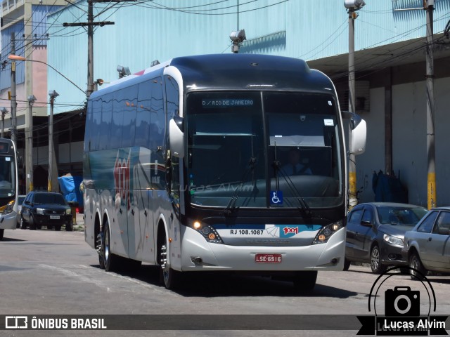 Auto Viação 1001 RJ 108.1087 na cidade de Duque de Caxias, Rio de Janeiro, Brasil, por Lucas Alvim. ID da foto: 6647351.