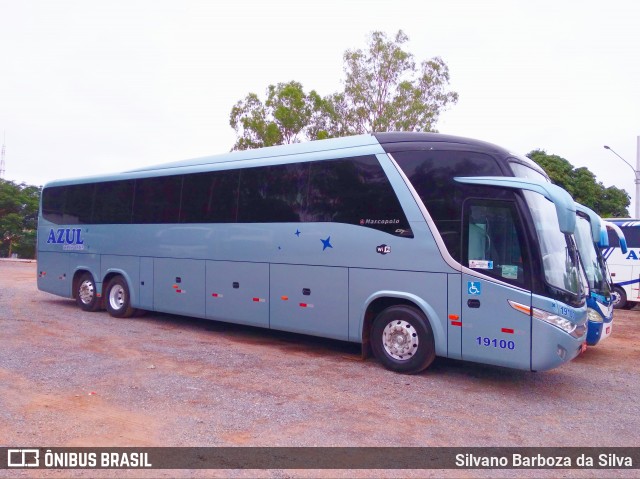 Azul Transportes 19100 na cidade de Cuiabá, Mato Grosso, Brasil, por Silvano Barboza da Silva. ID da foto: 6648462.