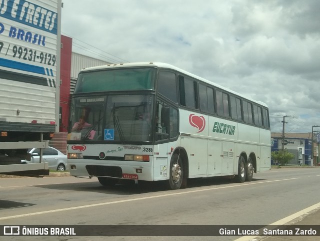 Eucatur - Empresa União Cascavel de Transportes e Turismo 3285 na cidade de Ji-Paraná, Rondônia, Brasil, por Gian Lucas  Santana Zardo. Número da foto: #6651002.