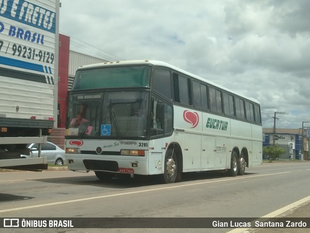 Eucatur - Empresa União Cascavel de Transportes e Turismo 3285 na cidade de Ji-Paraná, Rondônia, Brasil, por Gian Lucas  Santana Zardo. ID da foto: 6651002.