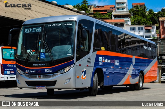 Viação Ideal B28733 na cidade de Rio de Janeiro, Rio de Janeiro, Brasil, por Lucas Diniz. ID da foto: 6648475.