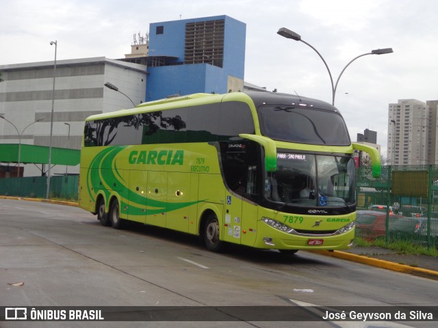 Viação Garcia 7879 na cidade de São Paulo, São Paulo, Brasil, por José Geyvson da Silva. ID da foto: 6649940.