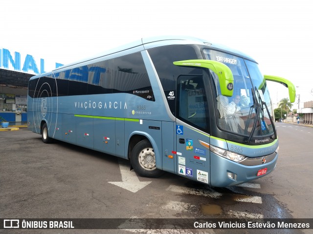 Viação Garcia 8365 na cidade de Osvaldo Cruz, São Paulo, Brasil, por Carlos Vinicius Estevão Menezes. Número da foto: #6650325.