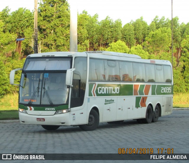 Empresa Gontijo de Transportes 21035 na cidade de São Mateus, Espírito Santo, Brasil, por FELIPE ALMEIDA. ID da foto: 6649019.