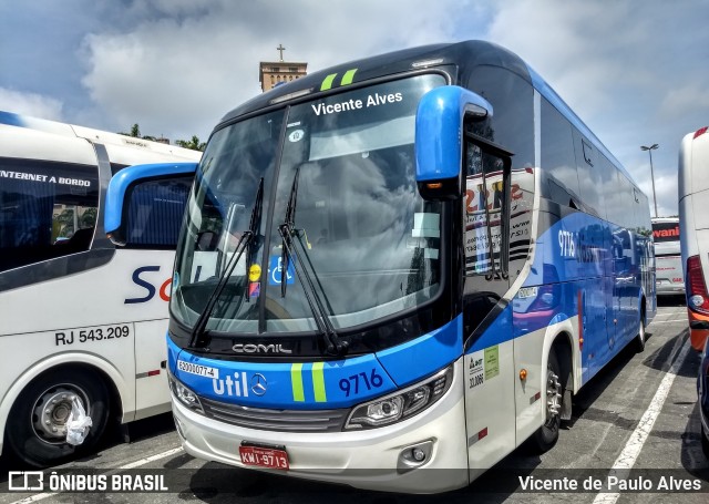UTIL - União Transporte Interestadual de Luxo 9716 na cidade de Aparecida, São Paulo, Brasil, por Vicente de Paulo Alves. Número da foto: #6650992.