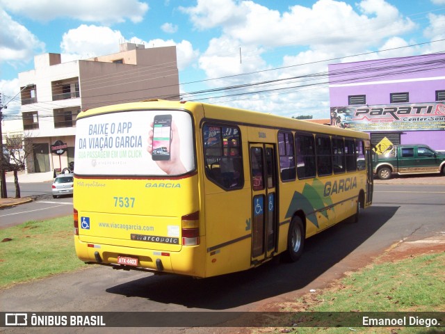 Viação Garcia 7537 na cidade de Apucarana, Paraná, Brasil, por Emanoel Diego.. Número da foto: #6651632.