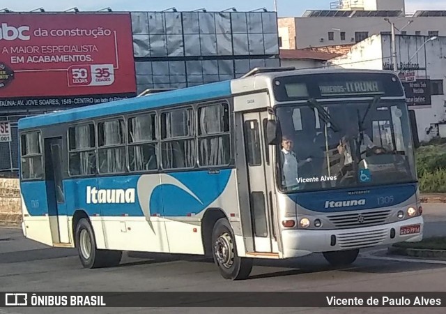 Viação Itaúna 1305 na cidade de Itaúna, Minas Gerais, Brasil, por Vicente de Paulo Alves. ID da foto: 6652510.