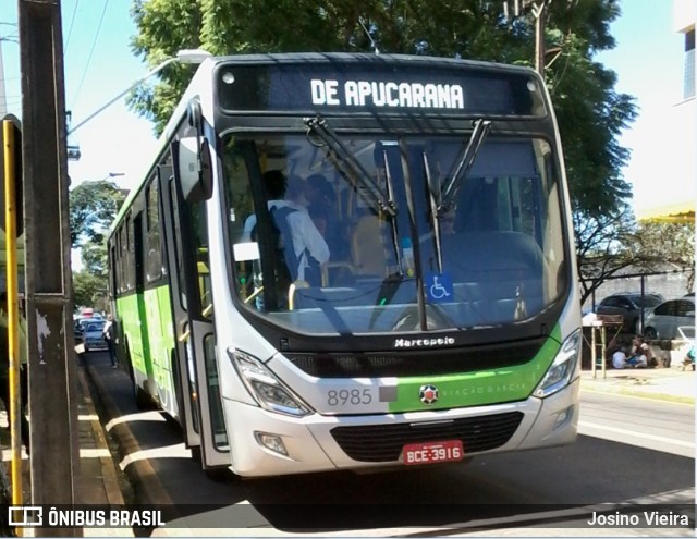 Viação Garcia 8985 na cidade de Apucarana, Paraná, Brasil, por Josino Vieira. ID da foto: 6653492.