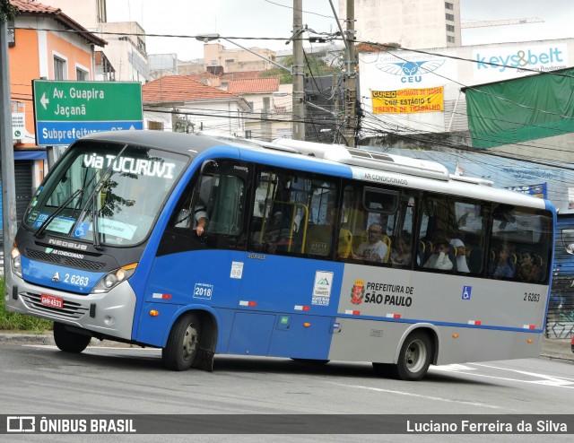 Transcooper > Norte Buss 2 6263 na cidade de São Paulo, São Paulo, Brasil, por Luciano Ferreira da Silva. ID da foto: 6652247.