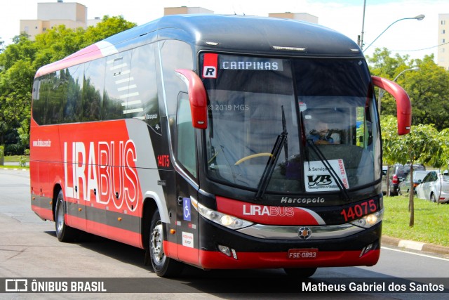 Lirabus 14075 na cidade de Campinas, São Paulo, Brasil, por Matheus Gabriel dos Santos. Número da foto: #6653936.