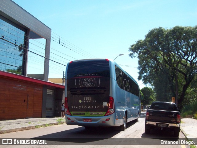 Viação Garcia 8385 na cidade de Apucarana, Paraná, Brasil, por Emanoel Diego.. Número da foto: #6651775.