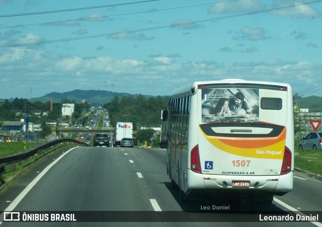 Viação São Miguel 1507 na cidade de Resende, Rio de Janeiro, Brasil, por Leonardo Daniel. ID da foto: 6652766.