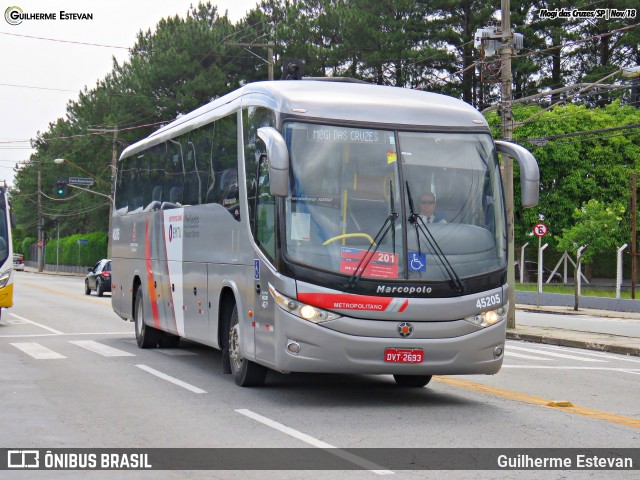Empresa de Ônibus Pássaro Marron 45.205 na cidade de Mogi das Cruzes, São Paulo, Brasil, por Guilherme Estevan. Número da foto: #6654630.