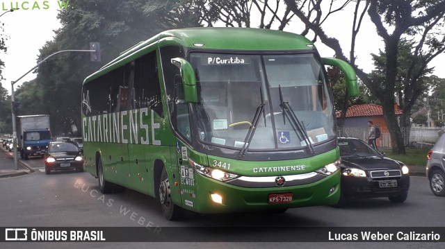 Auto Viação Catarinense 3441 na cidade de Curitiba, Paraná, Brasil, por Lucas Weber Calizario. Número da foto: #6651794.