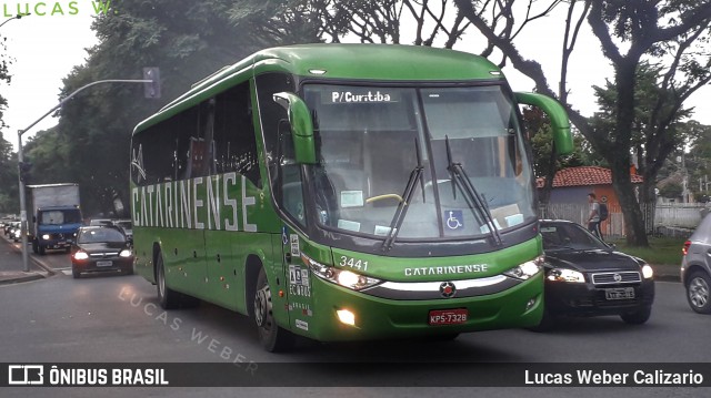 Auto Viação Catarinense 3441 na cidade de Curitiba, Paraná, Brasil, por Lucas Weber Calizario. ID da foto: 6651794.