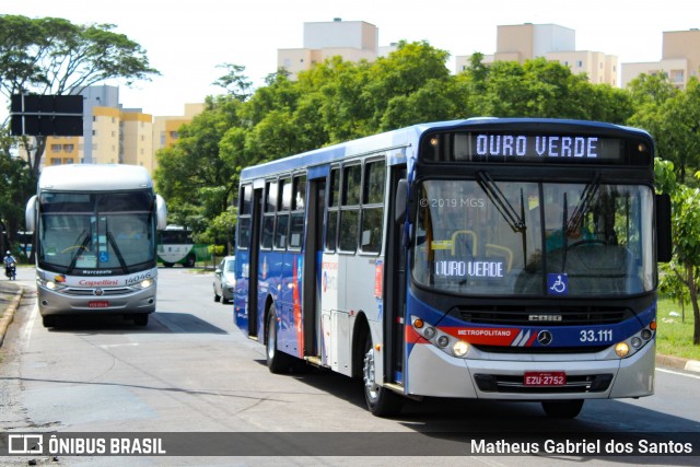 Auto Viação Ouro Verde 33.111 na cidade de Campinas, São Paulo, Brasil, por Matheus Gabriel dos Santos. Número da foto: #6653985.