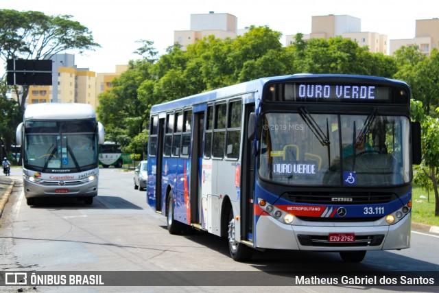 Auto Viação Ouro Verde 33.111 na cidade de Campinas, São Paulo, Brasil, por Matheus Gabriel dos Santos. ID da foto: 6653985.