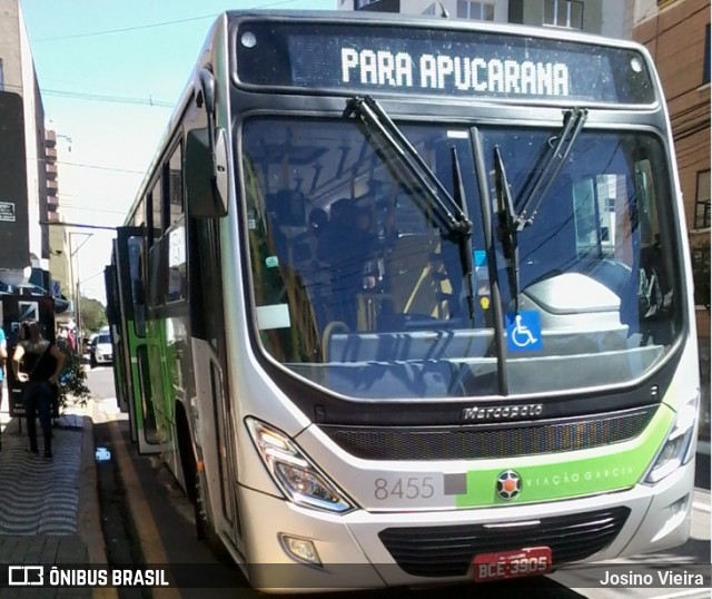 Viação Garcia 8455 na cidade de Apucarana, Paraná, Brasil, por Josino Vieira. Número da foto: #6653478.