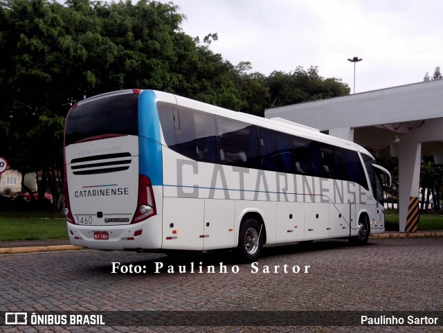 Auto Viação Catarinense 3460 na cidade de Joinville, Santa Catarina, Brasil, por Paulinho Sartor. ID da foto: 6655846.